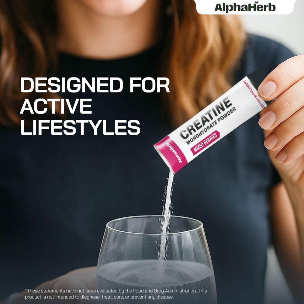 AlphaHerb single-serving sticks simplify dosing and routine