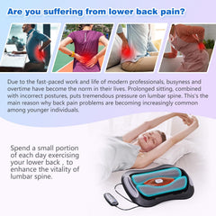 ALPHAY lumbar traction device demonstrating dynamic modes and angles