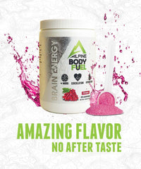 Pour shot of tropical pineapple flavor from Alpine Body Fuel bottle suggesting quick refresh.