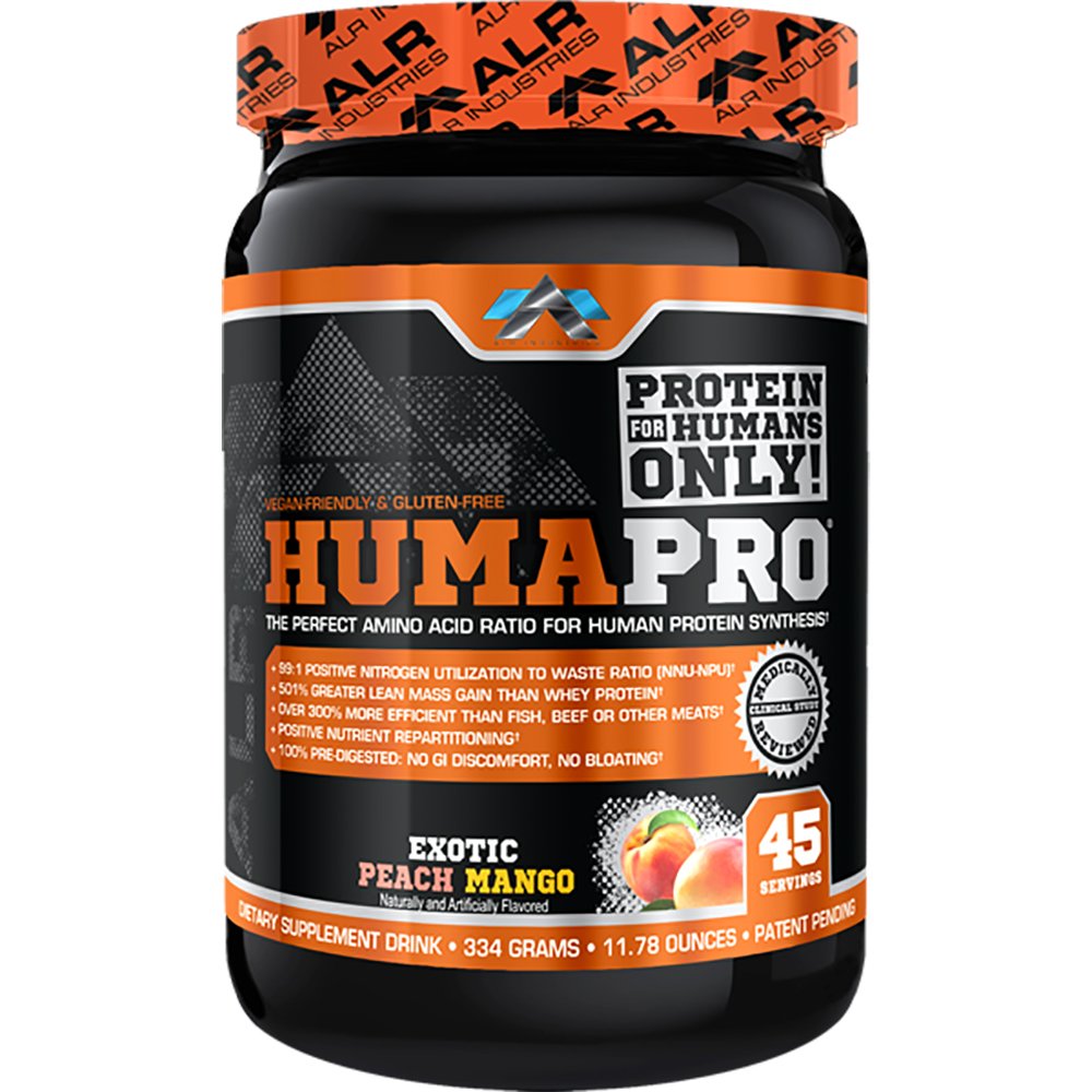 ALR Industries Humapro bottle pour highlighting fast amino acid absorption for lean muscle