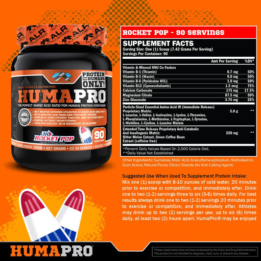 Serving scoop included with Humapro delivers amino acids efficiently during workouts.
