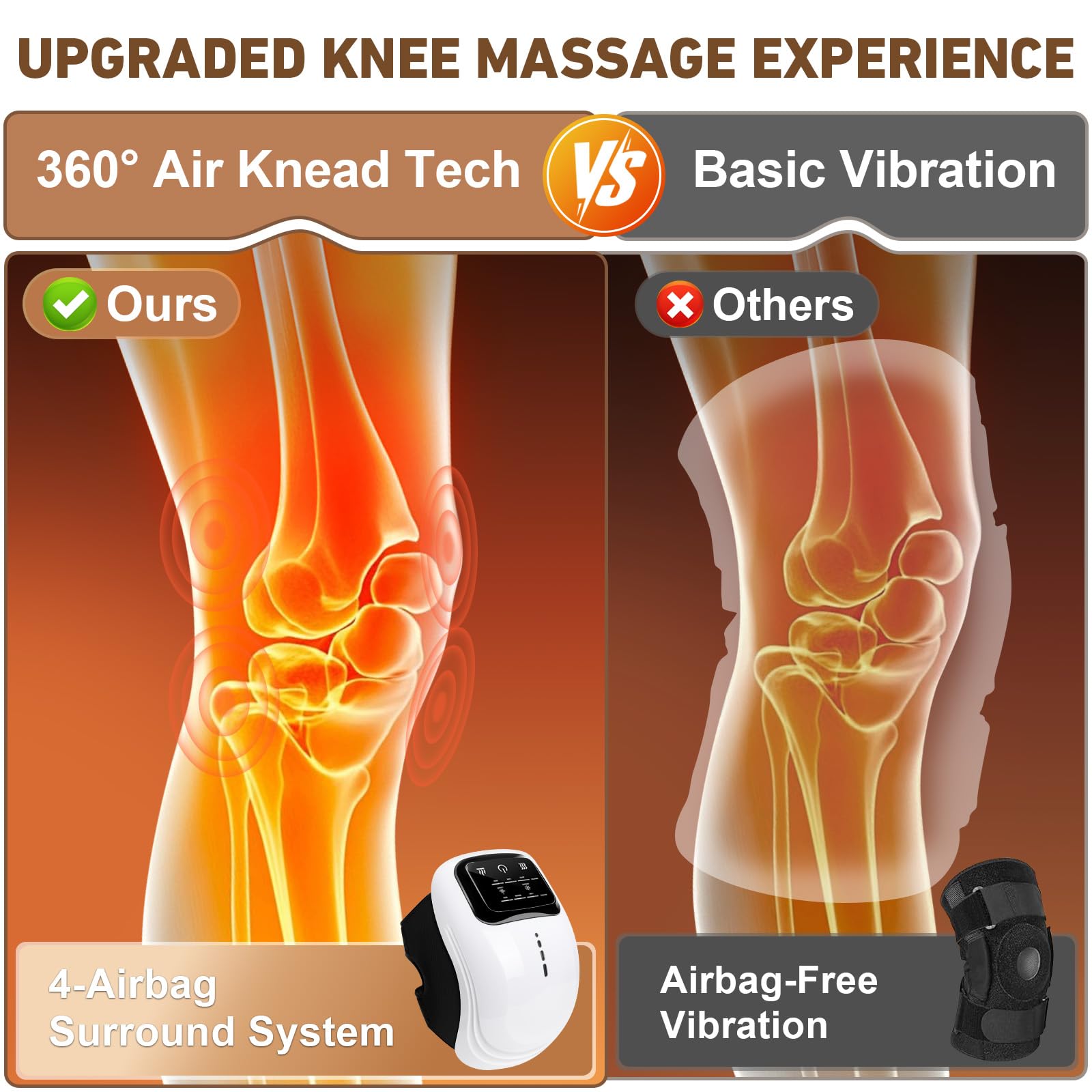 ALSTU knee massager in use during recovery after activity