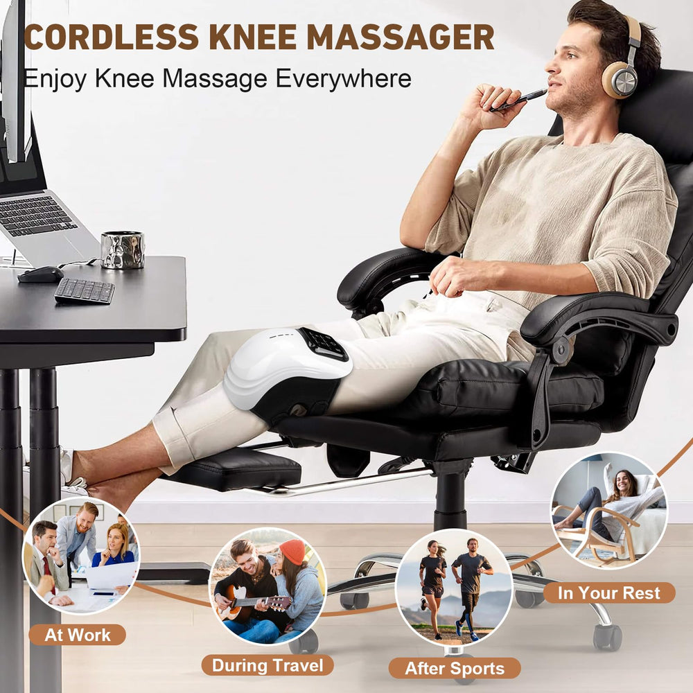 ALSTU knee massager LED touch screen for easy control