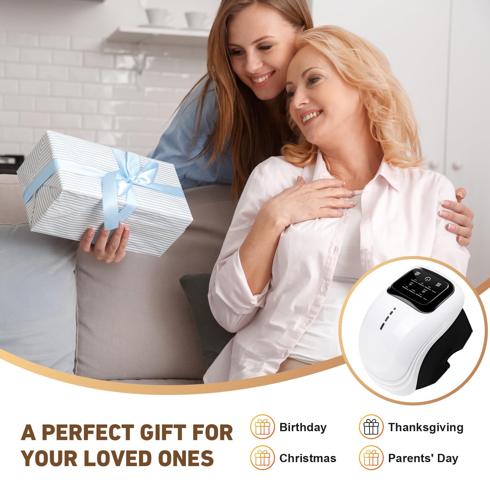 ALSTU knee massager compact for travel and storage