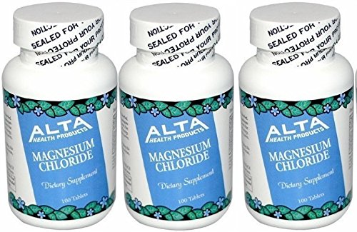 Alta Health Magnesium Chloride 100x3 pack supports energy, nerves, and muscle function