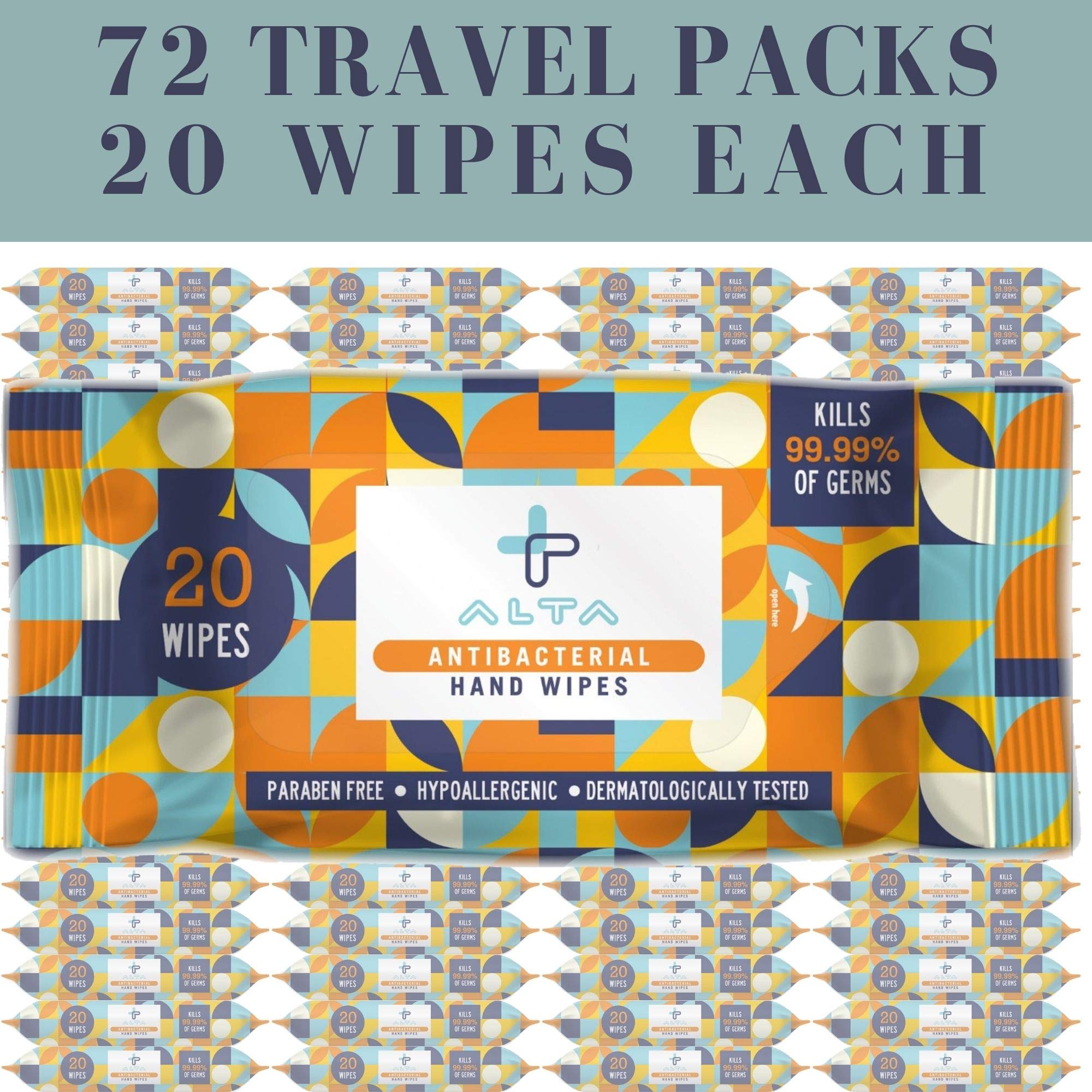 Top closure on ALTA+ wipes keeps moisture in for easy access.