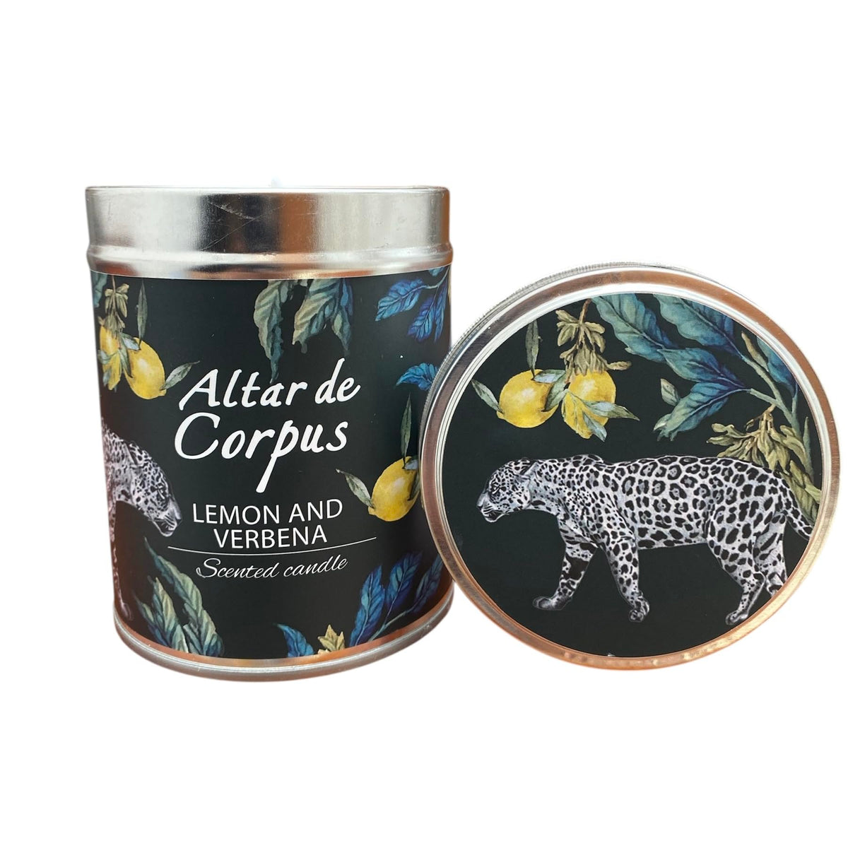 Altar de Corpus lemon-verbena-14oz candle with a strong citrus aroma for home use