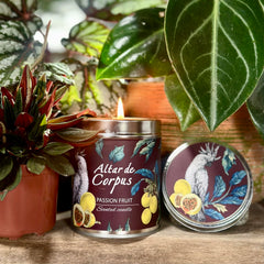 Reusable tin from Altar de Corpus candle doubles as stylish storage