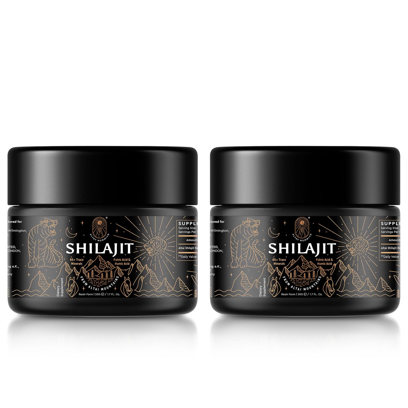 ALTAY MUMMIYO shilajit resin jar front showing premium label for daily energy support