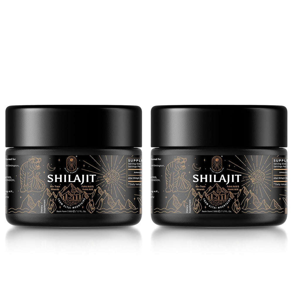ALTAY MUMMIYO shilajit resin jar front showing premium label for daily energy support