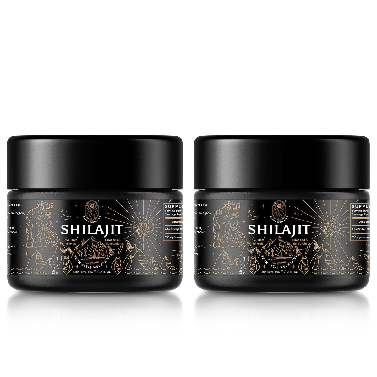 ALTAY MUMMIYO shilajit resin jar front showing premium label for daily energy support