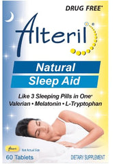 Alteril sleep aid tabs bottle front view for restful nights