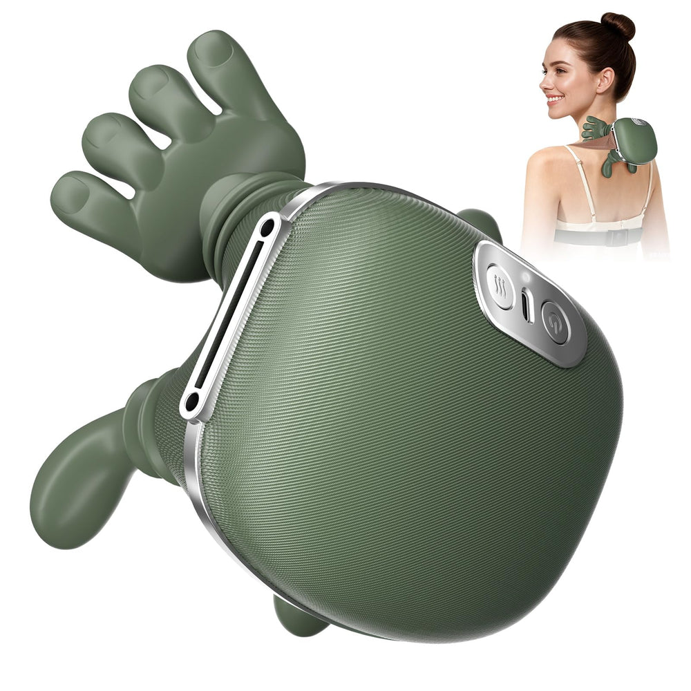 Altoance 4D neck-shoulder massage close-up showing finger-pressure kneading for tension relief.