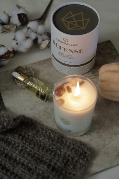 Cotton wick of Aluminate Life candle delivering a clean burn