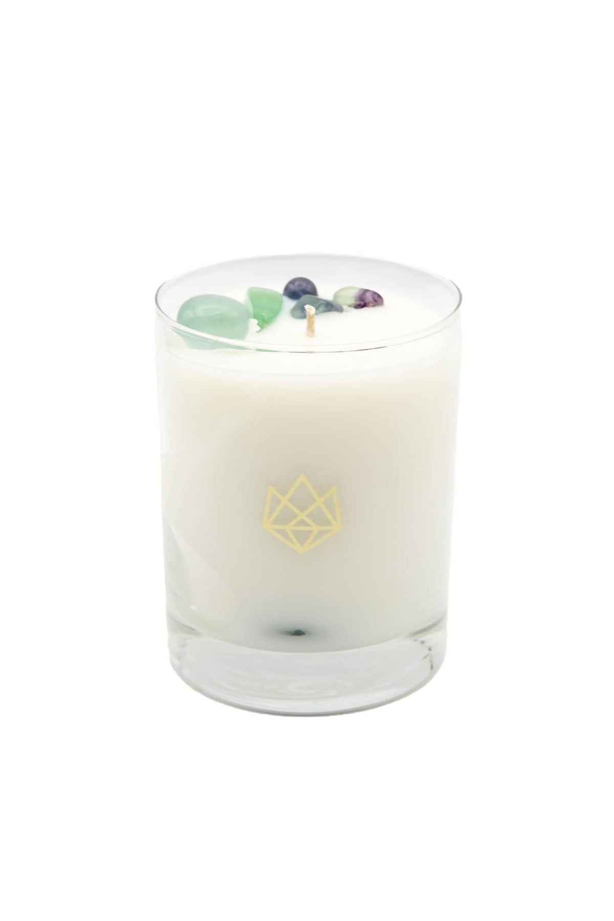 ALUMINATE LIFE fluorite crystal-infused candle for focused work and mental clarity.