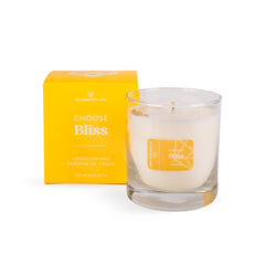 Aluminate Life 8 oz luxury candle in a glass jar for ambient lighting