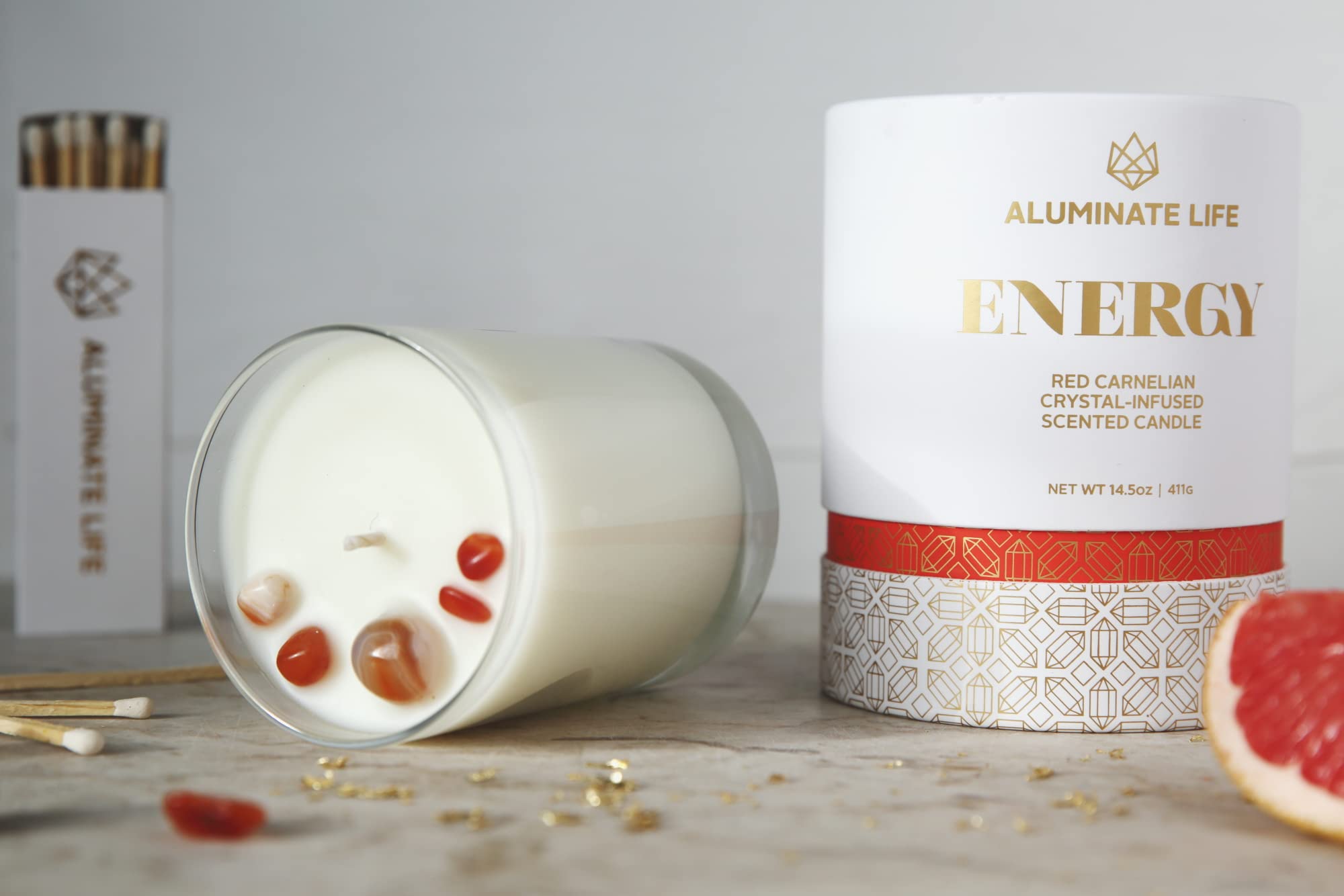 Aluminate Life luxury wooden matches box for a refined lighting ritual.