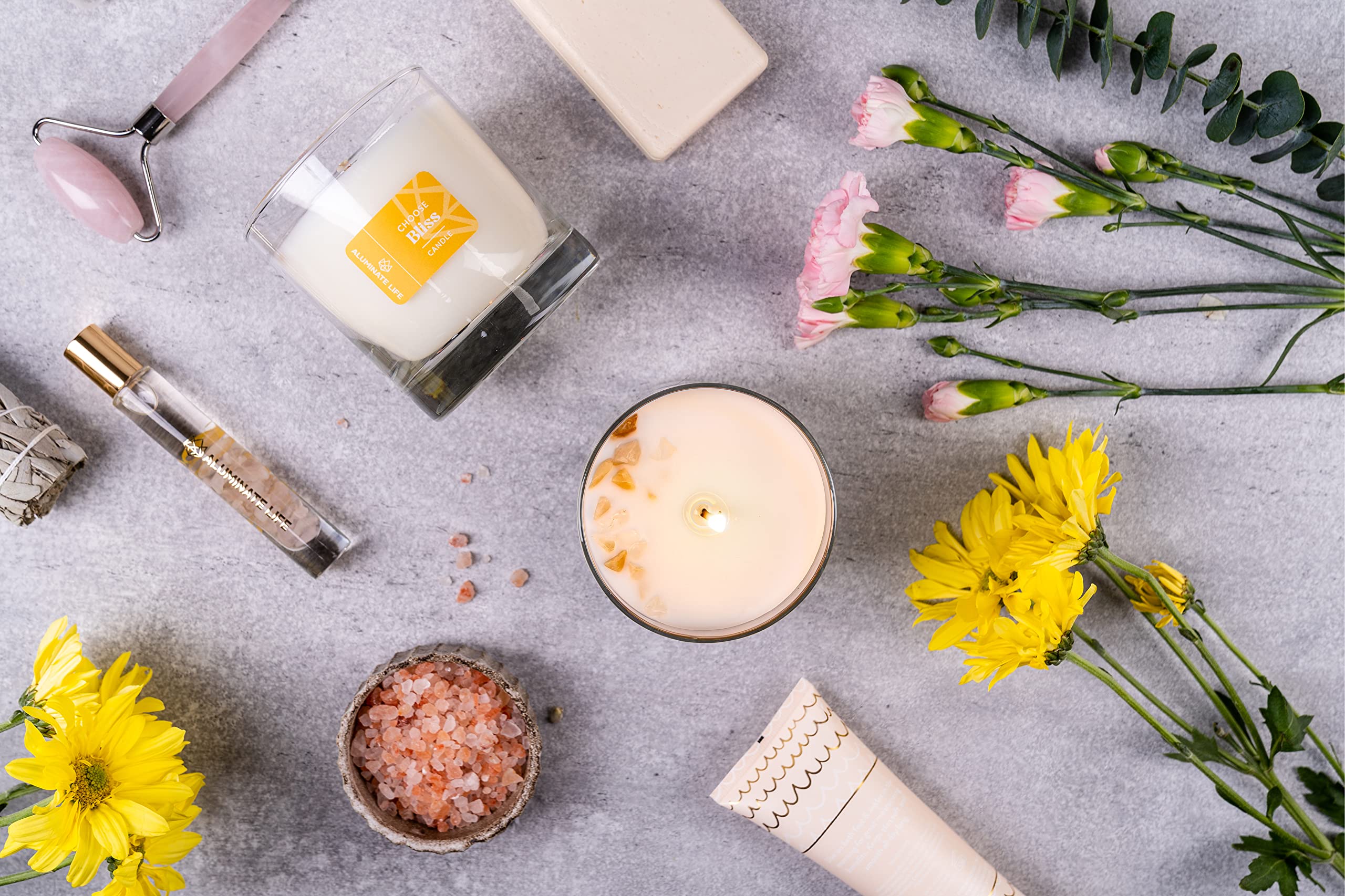 Aluminate Life natural soy-coconut wax blend for a clean burn