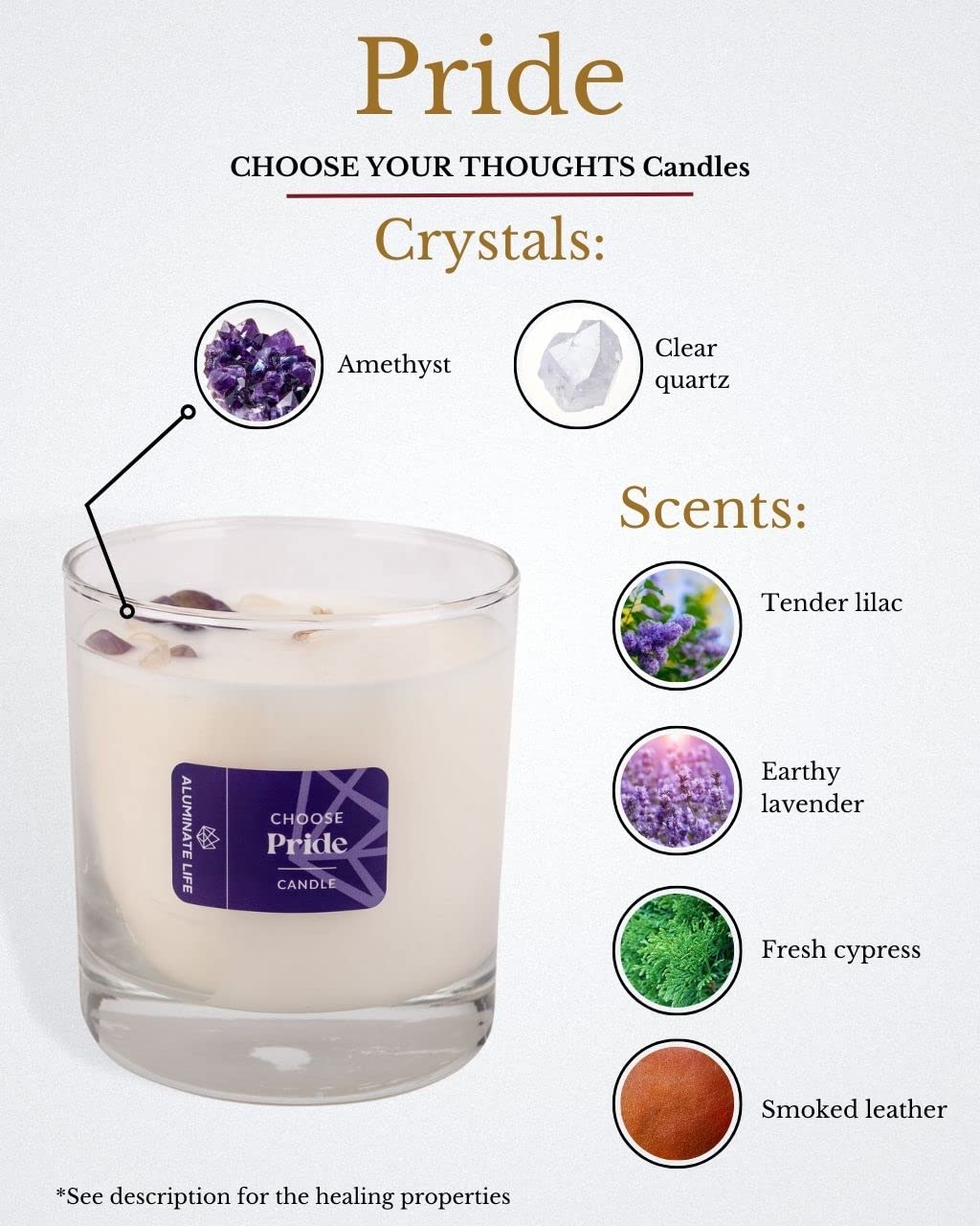 Aluminate Life Pride Edition lilac lavender cypress leather scent for tranquil evenings