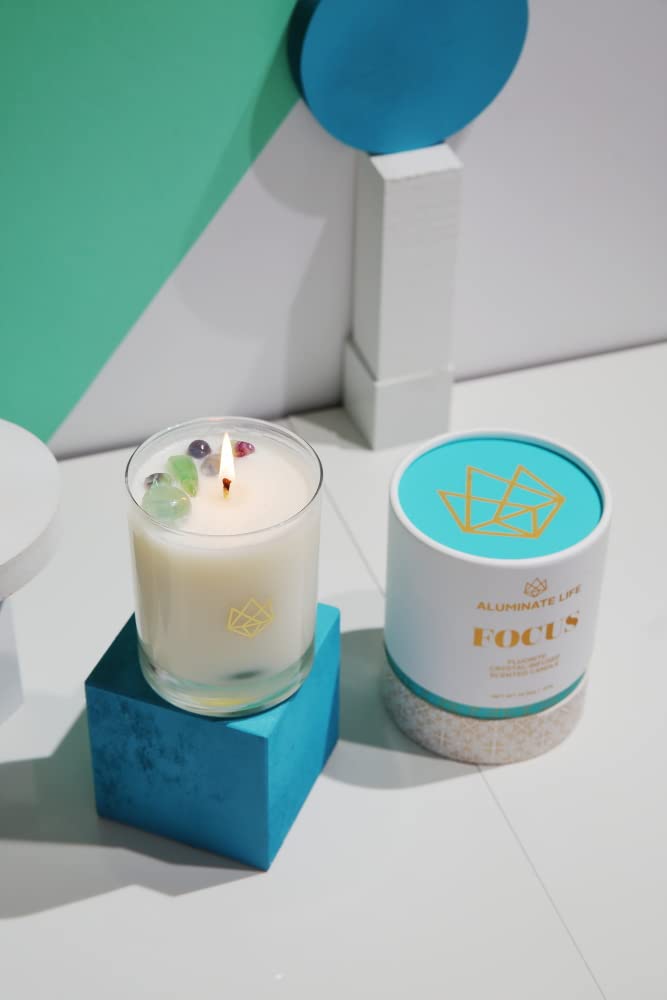 ALUMINATE LIFE reusable double-rocks glass vessel candle doubles as barware.