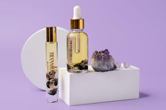 Aluminate Life rollerball on wrists or neck for discreet aromatherapy.