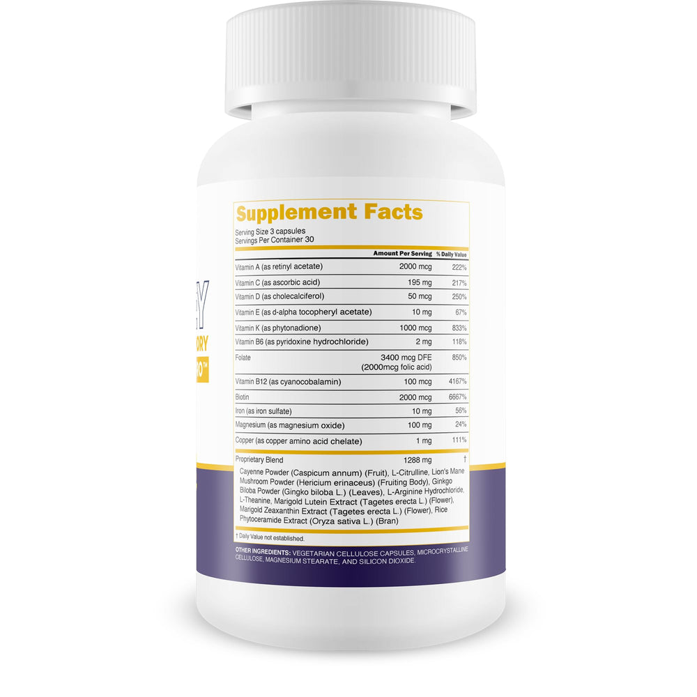 ALZ Memory capsules close-up highlighting convenient neuro-support formula.