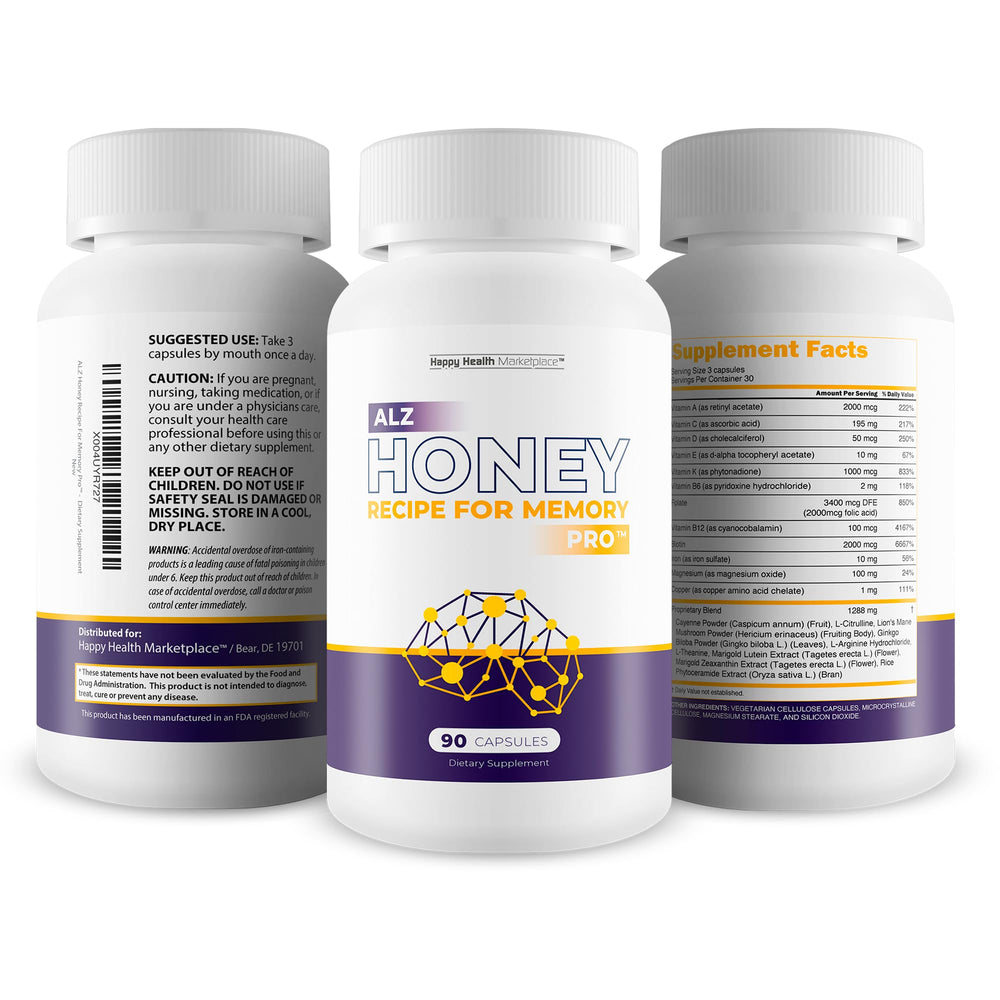 ALZ Memory ginkgo biloba extract highlights traditional brain-boosting components.