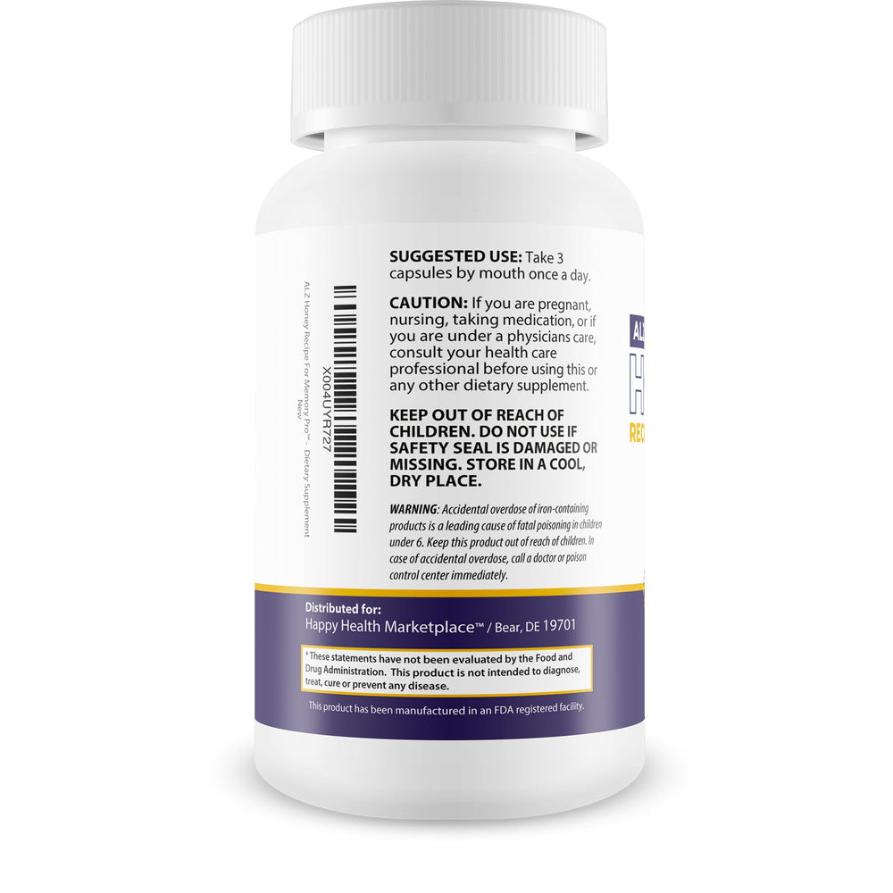 ALZ Memory lions mane ingredients emphasize nerve health and cognitive support.