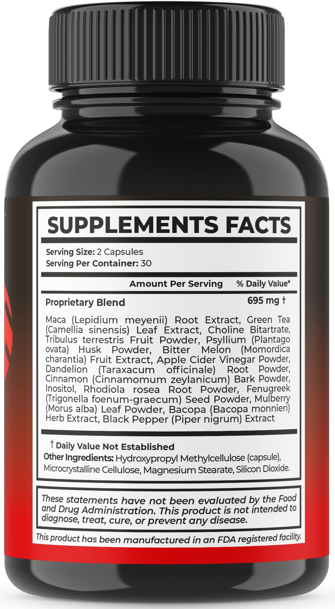 AMACARE Mars Men Plus label detail showing trusted supplement brand