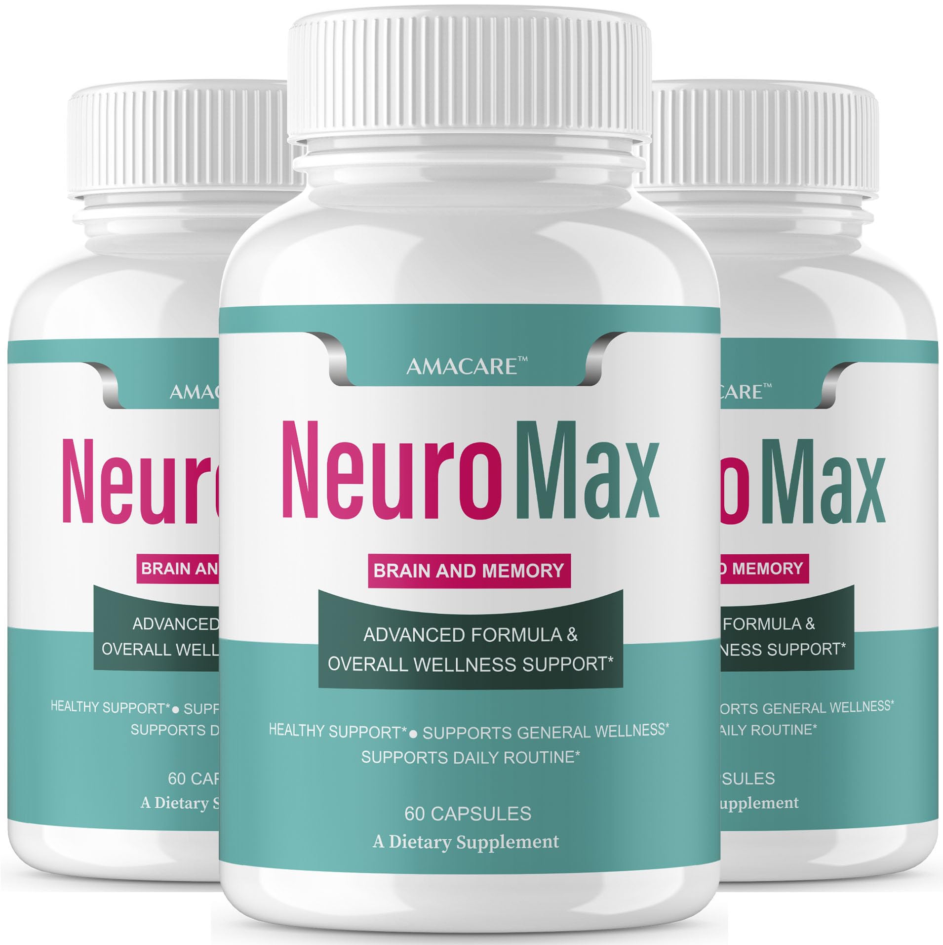 AMACARE Neuromax bottle-front provides daily brain support for busy adults