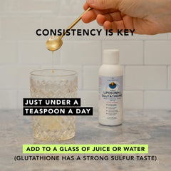 AMANDEAN liposomal glutathione packaging and branding.