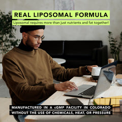 AMANDEAN liposomal glutathione phosphatidylcholine component visualization.