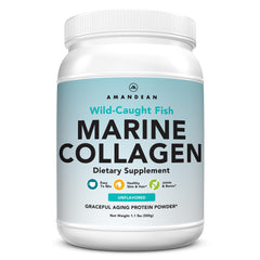 AMANDEAN Marine Collagen bottle ready for daily use to support skin and hair