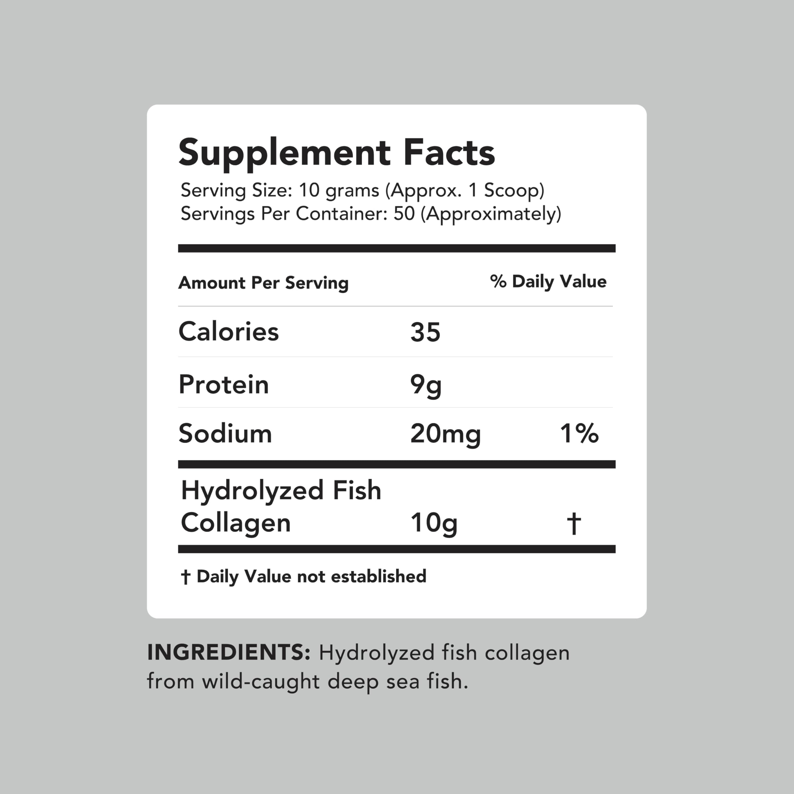 AMANDEAN bottle label focus reinforces non-GMO and wild-caught sourcing for transparency