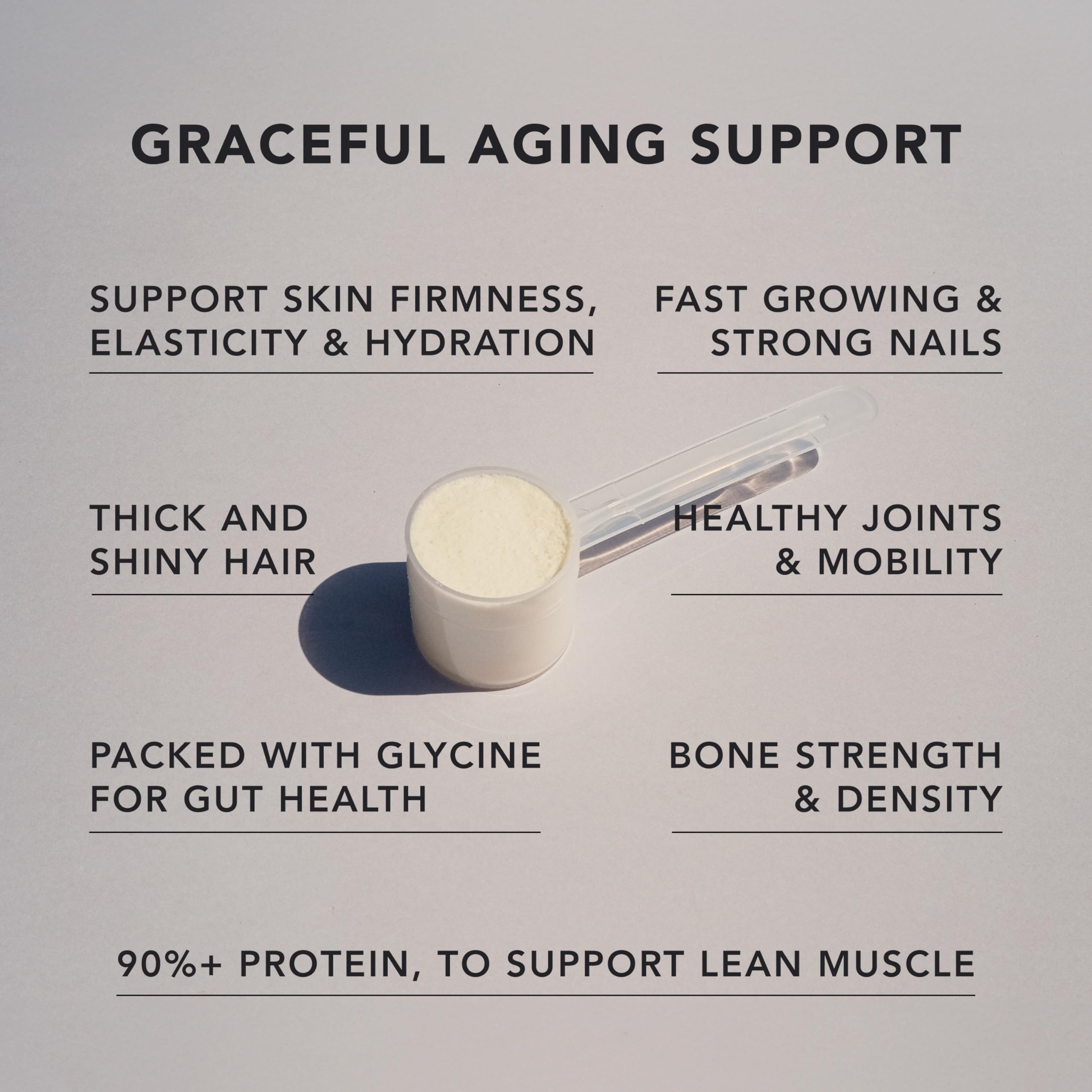 AMANDEAN Marine Collagen powder scoop highlights easy measuring for daily servings