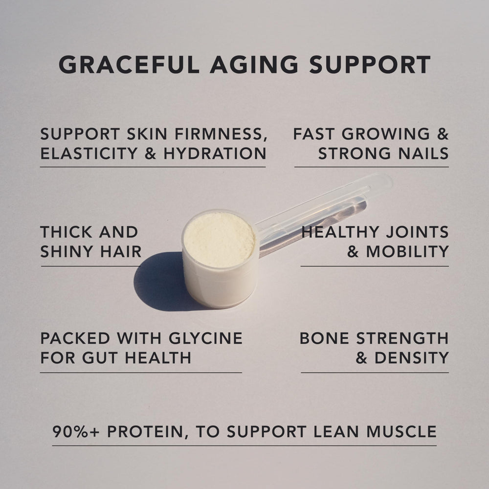AMANDEAN Marine Collagen powder scoop highlights easy measuring for daily servings