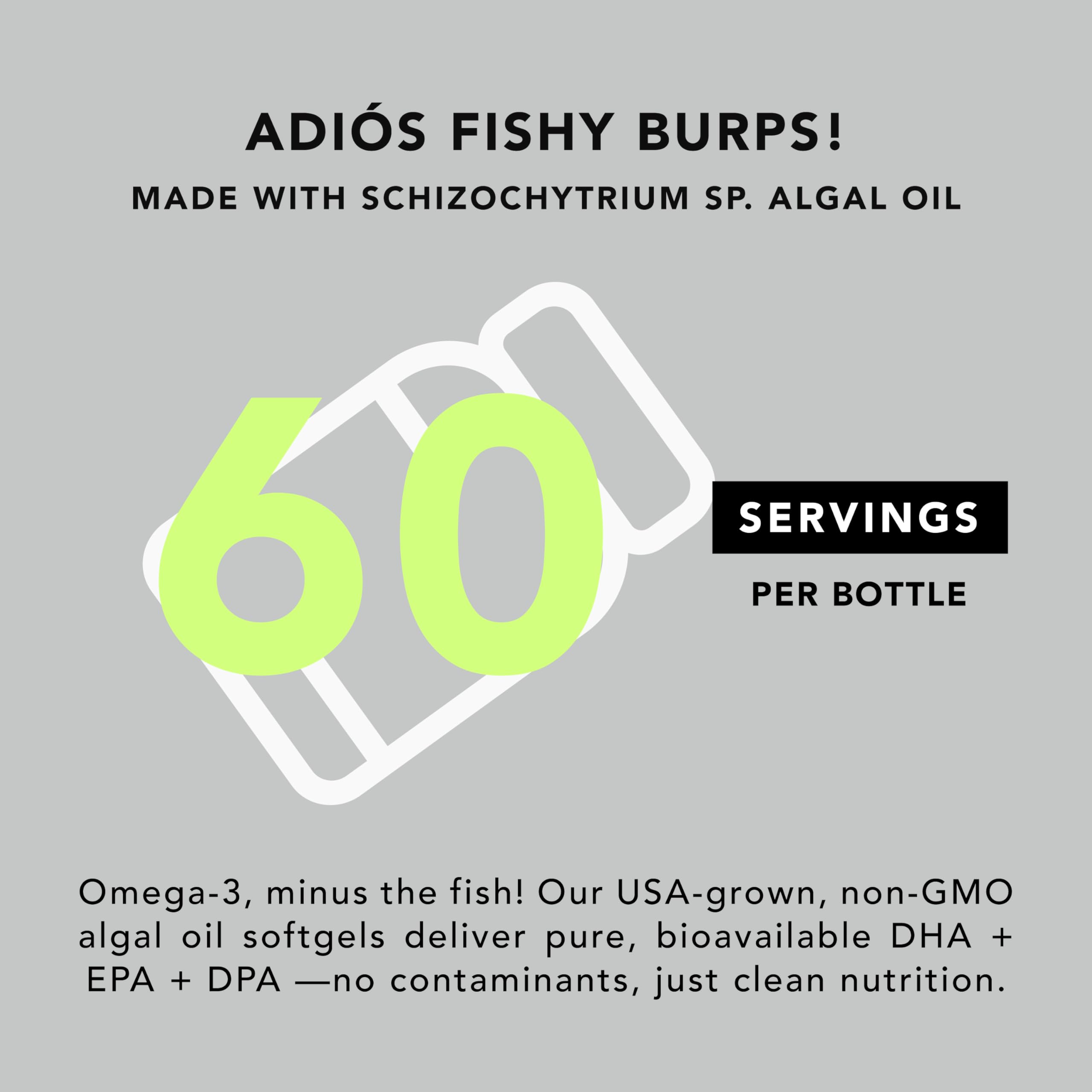 AMANDEAN vegan omega-3 capsule close-up demonstrates sustainable algae source.