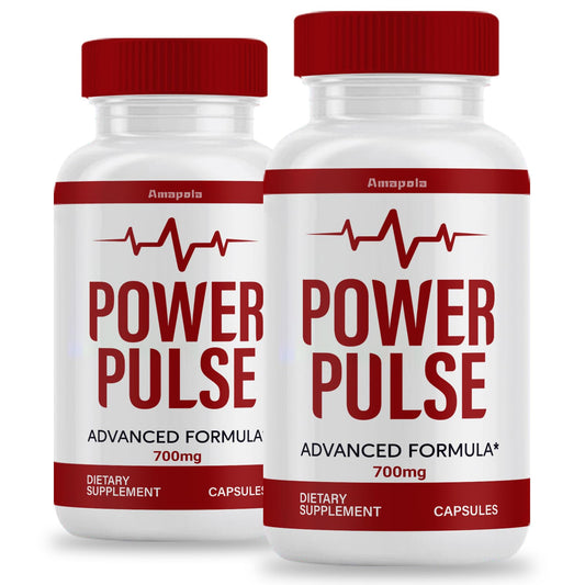 Amapola PowerPulse bottle label with 120 capsules for daily use