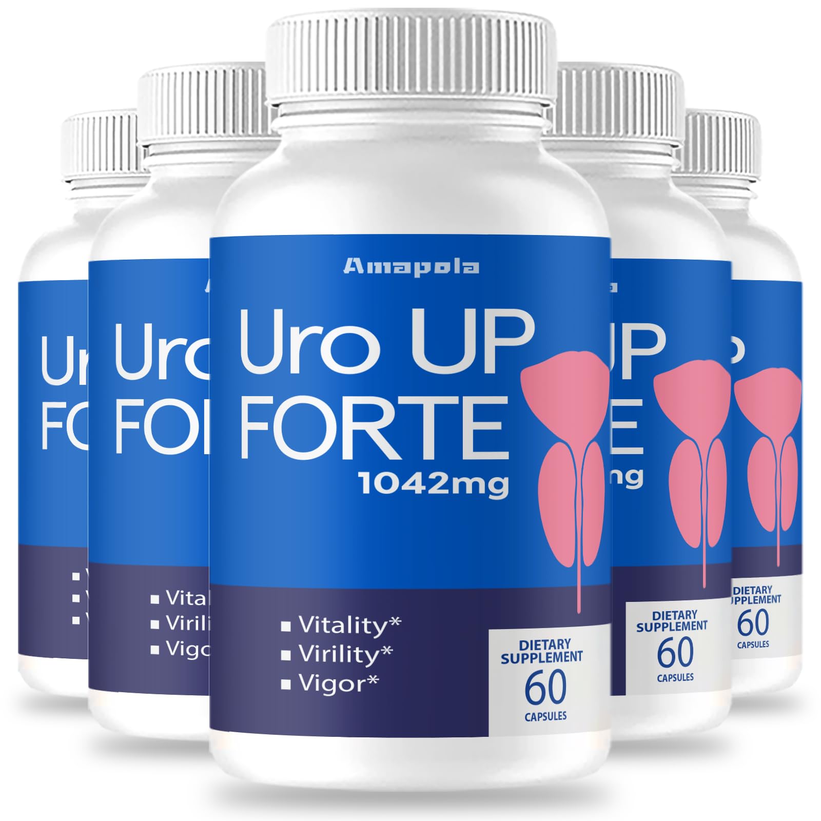 Amapola URO Up Forte bottle with capsules for daily convenience.