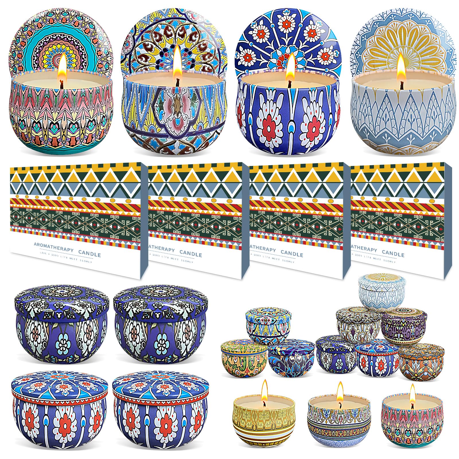 Amastika gift-set candles in a gift box, ideal for gifting occasions.