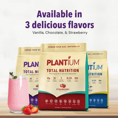 AMAXI Plantium Total Nutrition DHA blend image, supports brain and heart wellness alongside greens.