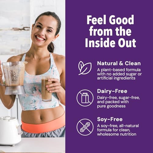 AMAXI Plantium Total Nutrition powder pour, highlighting convenient, ready-to-mix nutrition at home.