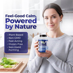 Amazing Botanicals Blueberry Lotus Gummies label highlights gluten-free status.