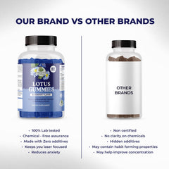 Amazing Botanicals Blueberry Lotus Gummies packaging box display.