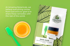 Amazing Botanicals Kava Kavalactone Paste packaging emphasizes quality.