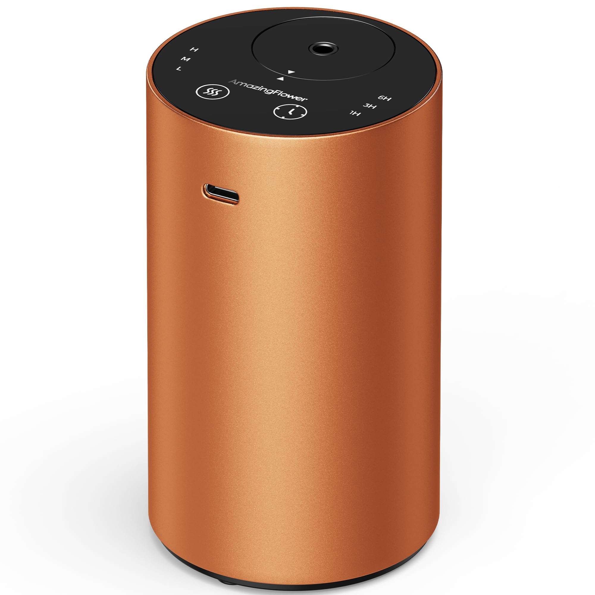 AMAZING FLOWER waterless diffuser cosmic orange front view, pure aroma on the go