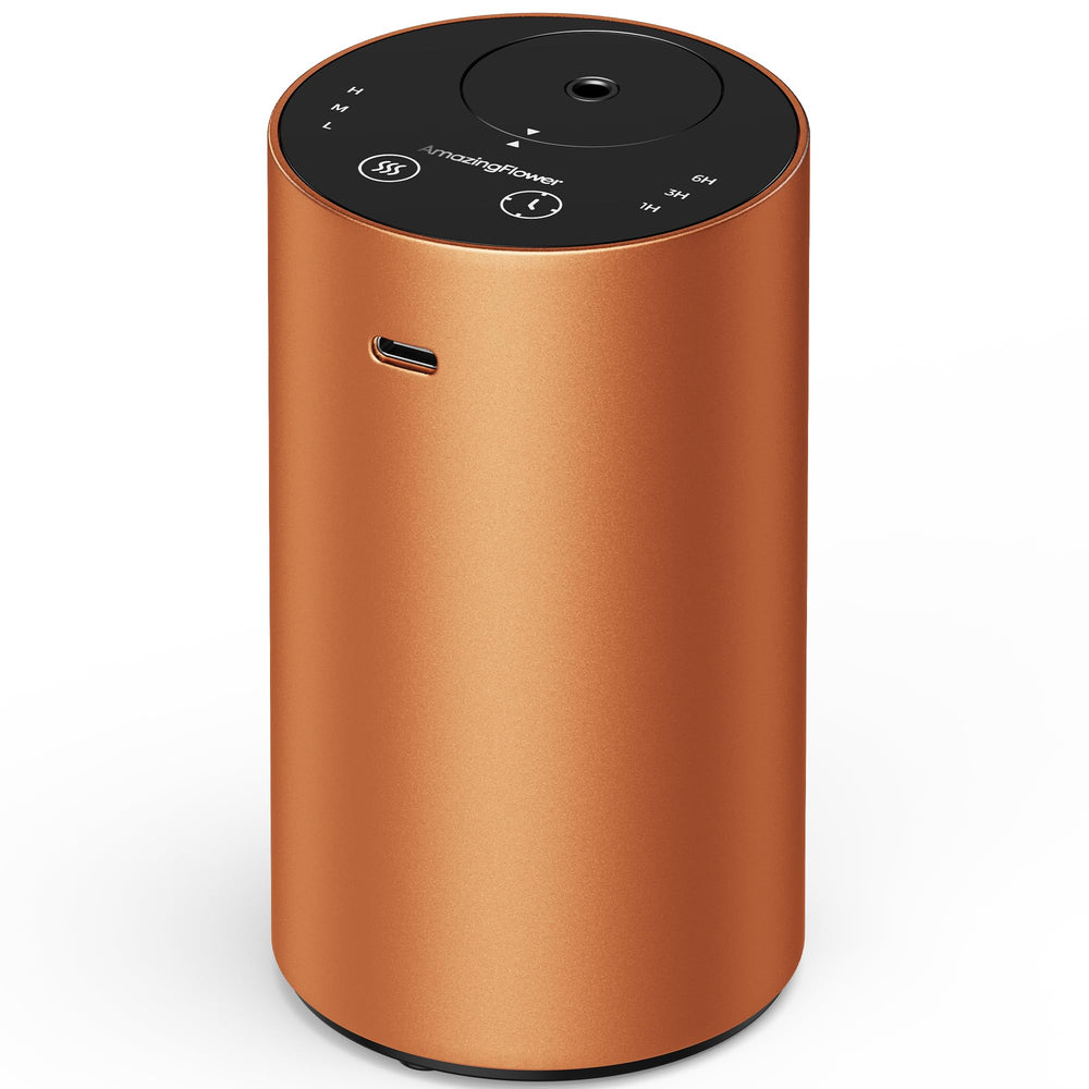 AMAZING FLOWER waterless diffuser cosmic orange front view, pure aroma on the go