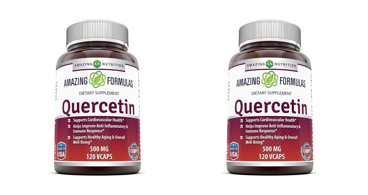 Amazing Formulas Quercetin 500 Mg bottle cap, secure seal for freshness and easy dosing.
