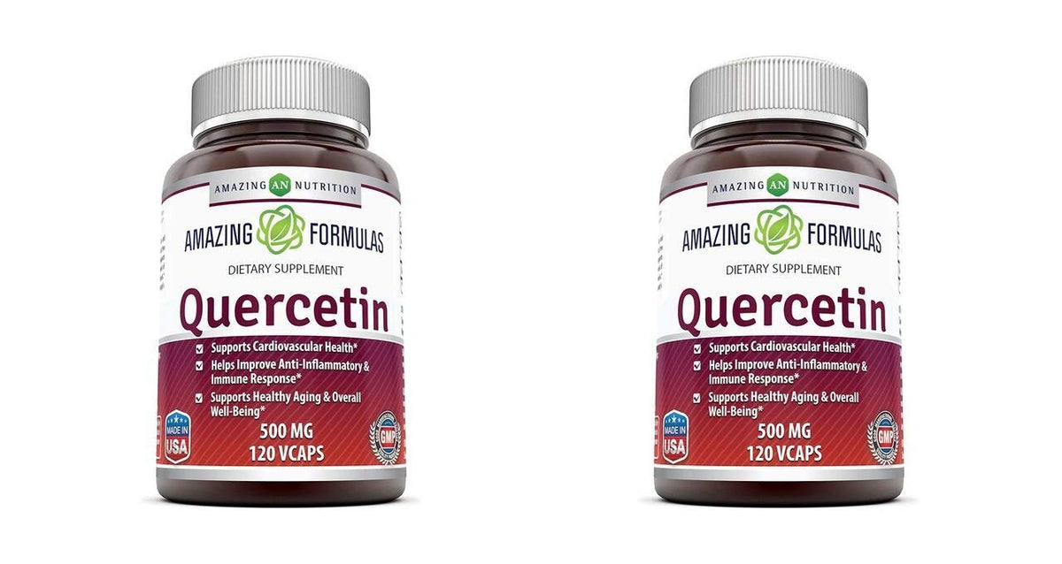 Amazing Formulas Quercetin 500 Mg bottle cap, secure seal for freshness and easy dosing.