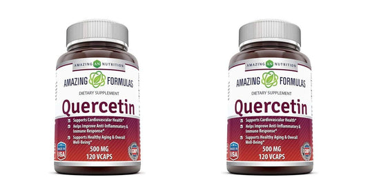 Amazing Formulas Quercetin 500 Mg bottle cap, secure seal for freshness and easy dosing.